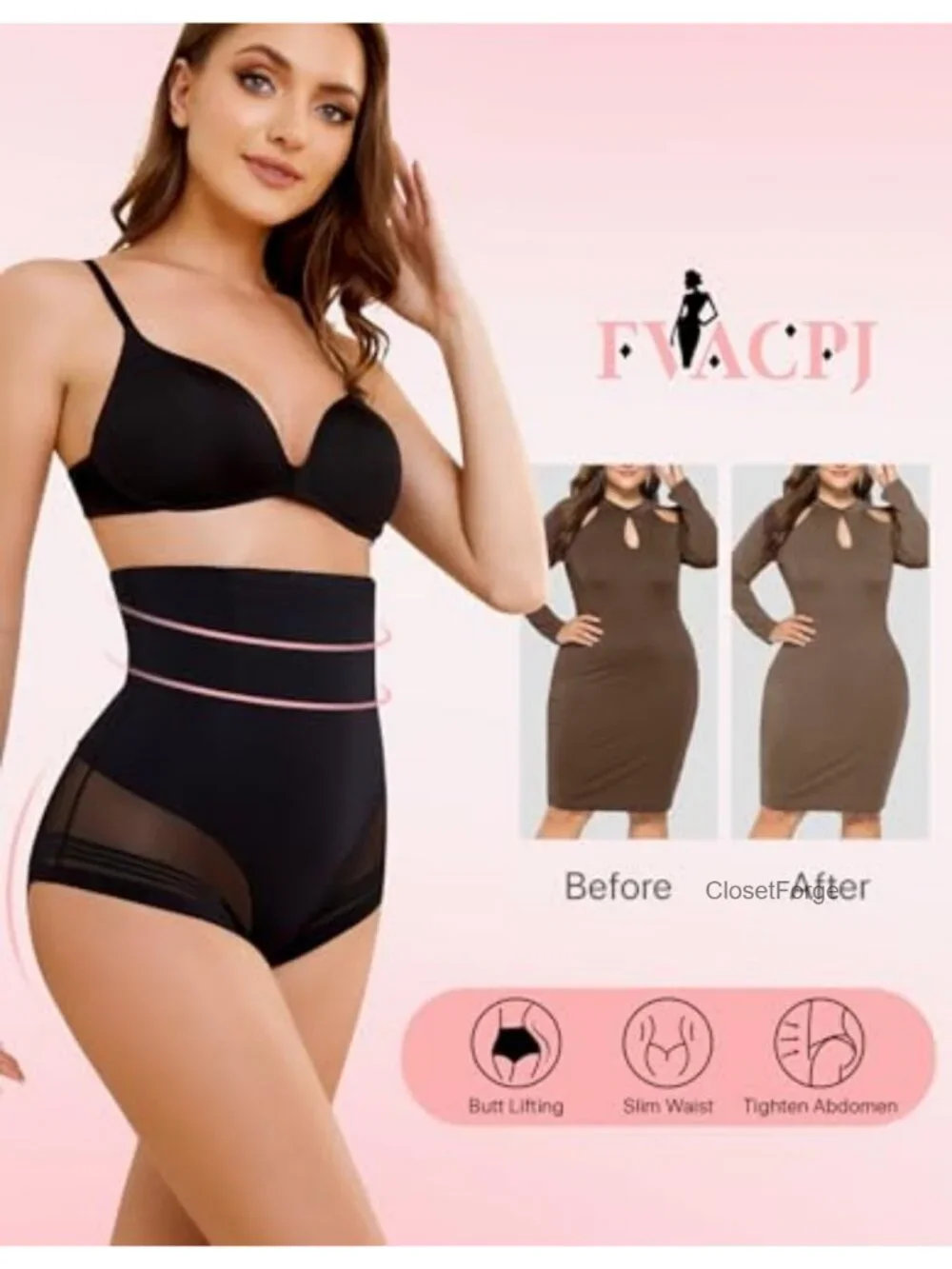 High Waisted Tummy Control Shapewear Panties Butt Lifter Seamless